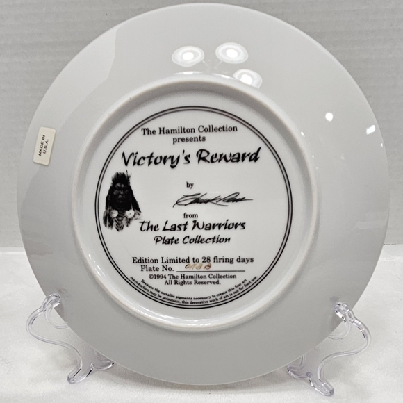 Julie Kramer Cole The Faces Of Nature Plate "TWO BEAR CAMP" Native Americans - Picture 2 of 3